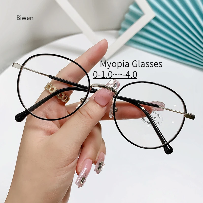 -1.0 1.5 2.0 2.5to 4.0 Finished Myopia Glasses Women Men Metal Round Nearsighted Eyeglasses Fashion Student Prescription Eyewear
-1.0 1.5 2.0 2.5to 4.0 Finished Myopia Glasses Women Men Metal Round Nearsighted Eyeglasses Fashion Student Prescription Eyewear