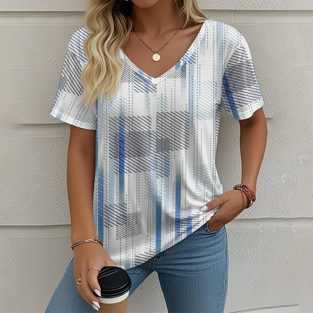 Summer Women's V-neck Short Sleeve T-shirt Tops Graphic Print Outdoor T-shirt Female Casual Oversized Clothing Streetshirts
Summer Women's V-neck Short Sleeve T-shirt Tops Graphic Print Outdoor T-shirt Female Casual Oversized Clothing Streetshirts