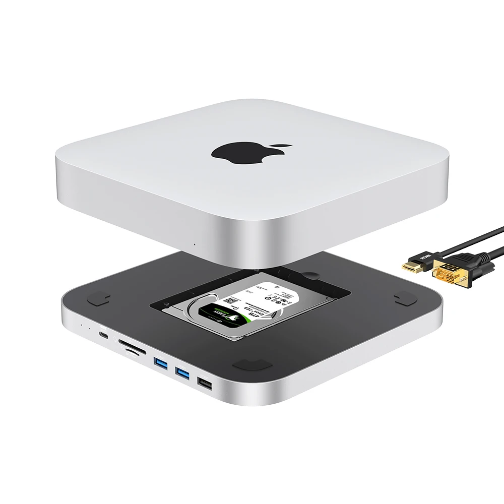 Qwiizlab USB C Hub for Mac Mini with 2.5-inch SATA SSD Enclosure Type-C 10Gbps SD TF Card Reader Docking Staion HDMI VGA
Qwiizlab USB C Hub for Mac Mini with 2.5-inch SATA SSD Enclosure Type-C 10Gbps SD TF Card Reader Docking Staion HDMI VGA