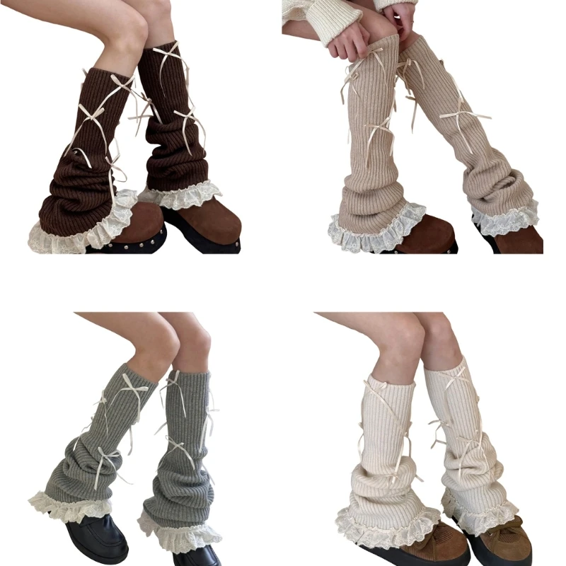 Thermal Leg Warmers Soft Acrylic Fabric Lace Detailing Boot Covers with Bowknot
Thermal Leg Warmers Soft Acrylic Fabric Lace Detailing Boot Covers with Bowknot