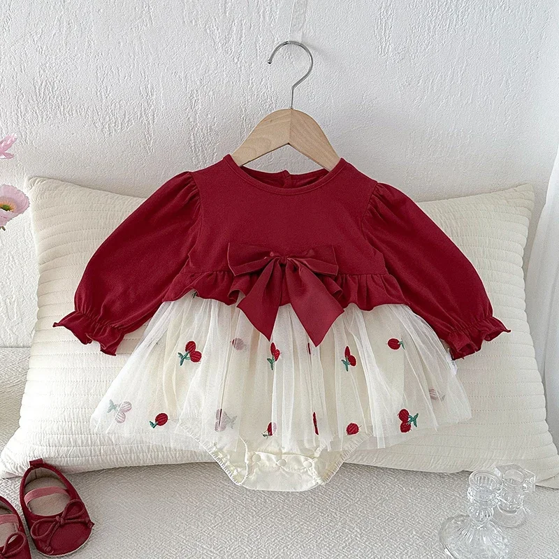 2026 New Spring Toddler Baby Girl Romper Long Sleeved Cotton Mesh Splicing Infant Baby Girl Jumpsuit 0-24M Children Clothes
2026 New Spring Toddler Baby Girl Romper Long Sleeved Cotton Mesh Splicing Infant Baby Girl Jumpsuit 0-24M Children Clothes
