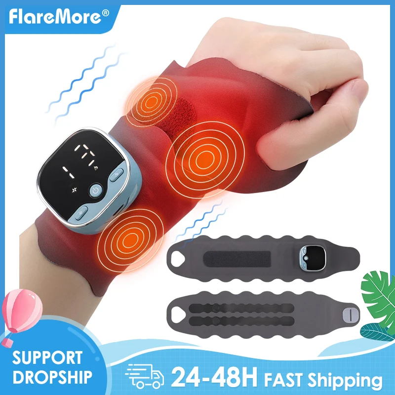 Электрический EMS массажер для запястья с подогревом, регулируемая защита запястья, спортивный ремешок для голосовой трансляции, защита суставов рук, перезаряжаемая грелка 
Электрический EMS массажер для запястья с подогревом, регулируемая защита запястья, спортивный ремешок для голосовой трансляции, защита суставов рук, перезаряжаемая грелка