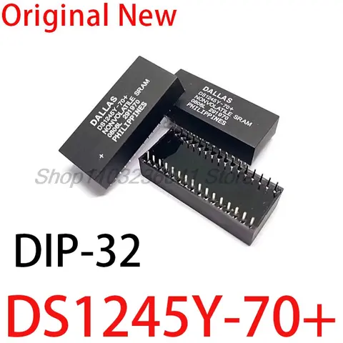 1PCS/LOT DS1245Y-70+ DS1245Y DIP32 Elevator chip cpu40 motherboard 1024k Nonvolatile SRAM Chip IC
