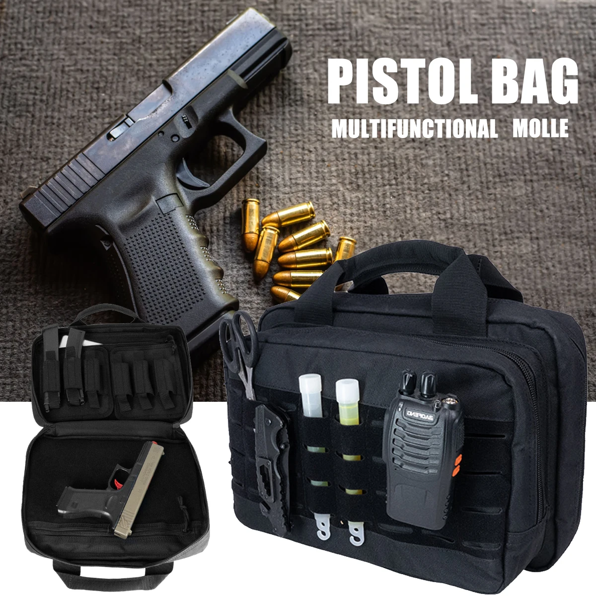 Tactical Pistol Handbag Military Fan Airsoft Handgun Molle Pack Outdoor Hunting Shooting Multifunctional Gear Accessories Bag
Tactical Pistol Handbag Military Fan Airsoft Handgun Molle Pack Outdoor Hunting Shooting Multifunctional Gear Accessories Bag