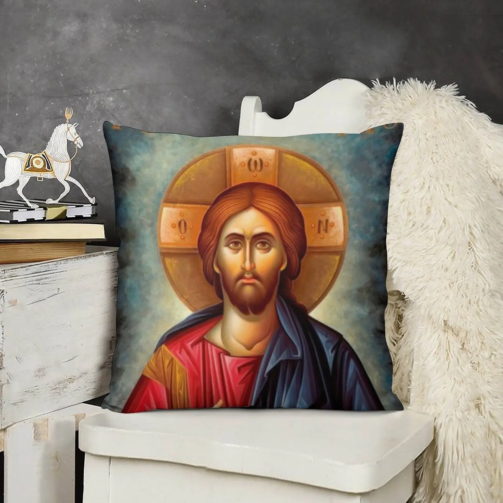 ic xc nika icon Jesus Christ the pentocrator orthdox Throw Pillow covers for pillows luxury sofa pillows pillow
ic xc nika icon Jesus Christ the pentocrator orthdox Throw Pillow covers for pillows luxury sofa pillows pillow