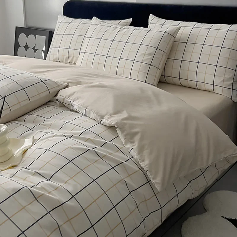 Nordic Grid Pure Cotton Bedding Sets Grid Printed Skin-Friendly Comforter Cover Set High Quality Cozy Bedclothes for All Seasons
Nordic Grid Pure Cotton Bedding Sets Grid Printed Skin-Friendly Comforter Cover Set High Quality Cozy Bedclothes for All Seasons