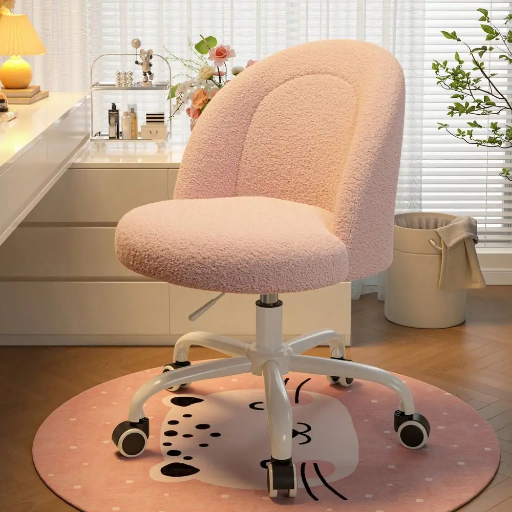 Chair With Wheels Cute Desk Chair With Back Armless Home Office Swivel Chair Height Adjustable, Soft Lumbar Support For Bedroom
Chair With Wheels Cute Desk Chair With Back Armless Home Office Swivel Chair Height Adjustable, Soft Lumbar Support For Bedroom