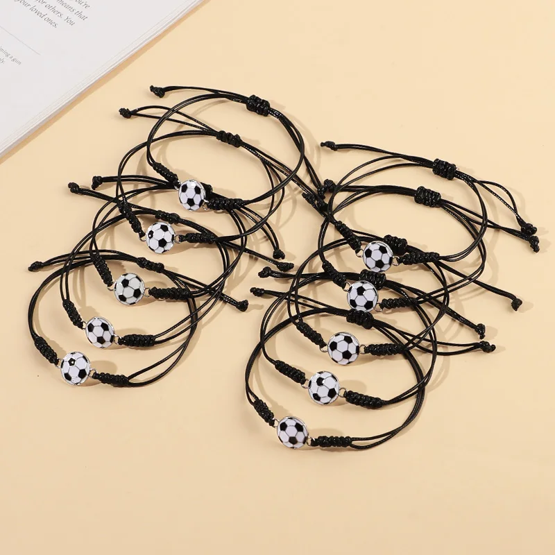 5pcs Adjustable Sports Woven Bracelet Football Baseball Basketball Rugby Decorative Bead Bracelet Sports Theme Party Gift
5pcs Adjustable Sports Woven Bracelet Football Baseball Basketball Rugby Decorative Bead Bracelet Sports Theme Party Gift