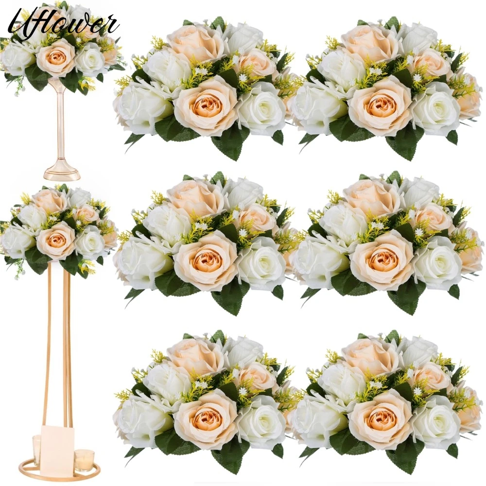 6Pcs Artificial Flowers Ball Table Centerpiece Decorations Rose Ball for Weddding Party Floral Arrangements Bouquet Home Decor
6Pcs Artificial Flowers Ball Table Centerpiece Decorations Rose Ball for Weddding Party Floral Arrangements Bouquet Home Decor