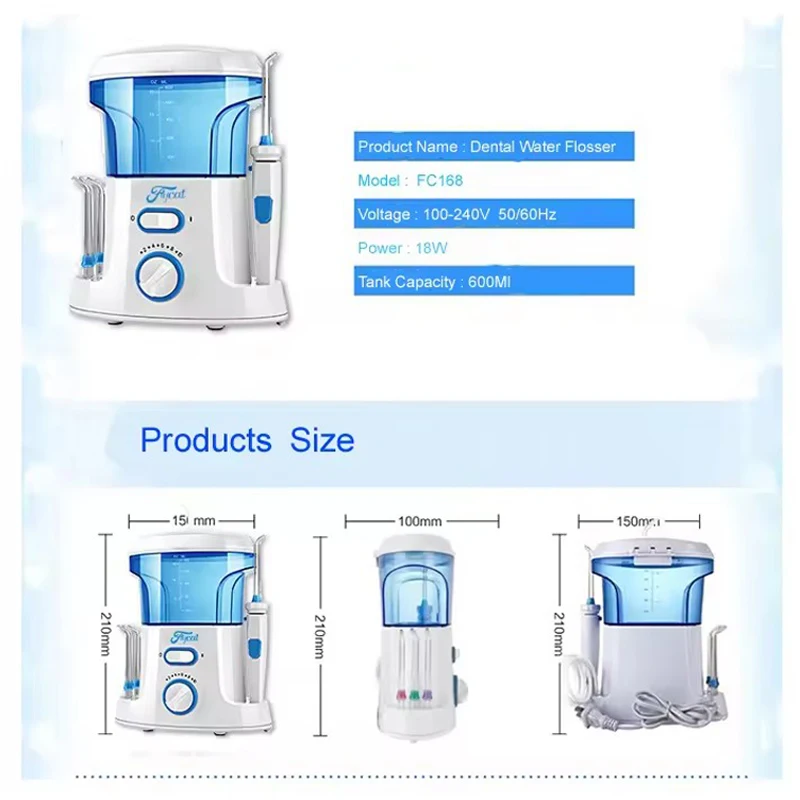 Oral Hygiene Irrigator Dental Water Jet Flosser 10 Level Electric Floss 7Nozzle Mouth Washing Machine Teeth Cleaner Massage Gums
Oral Hygiene Irrigator Dental Water Jet Flosser 10 Level Electric Floss 7Nozzle Mouth Washing Machine Teeth Cleaner Massage Gums