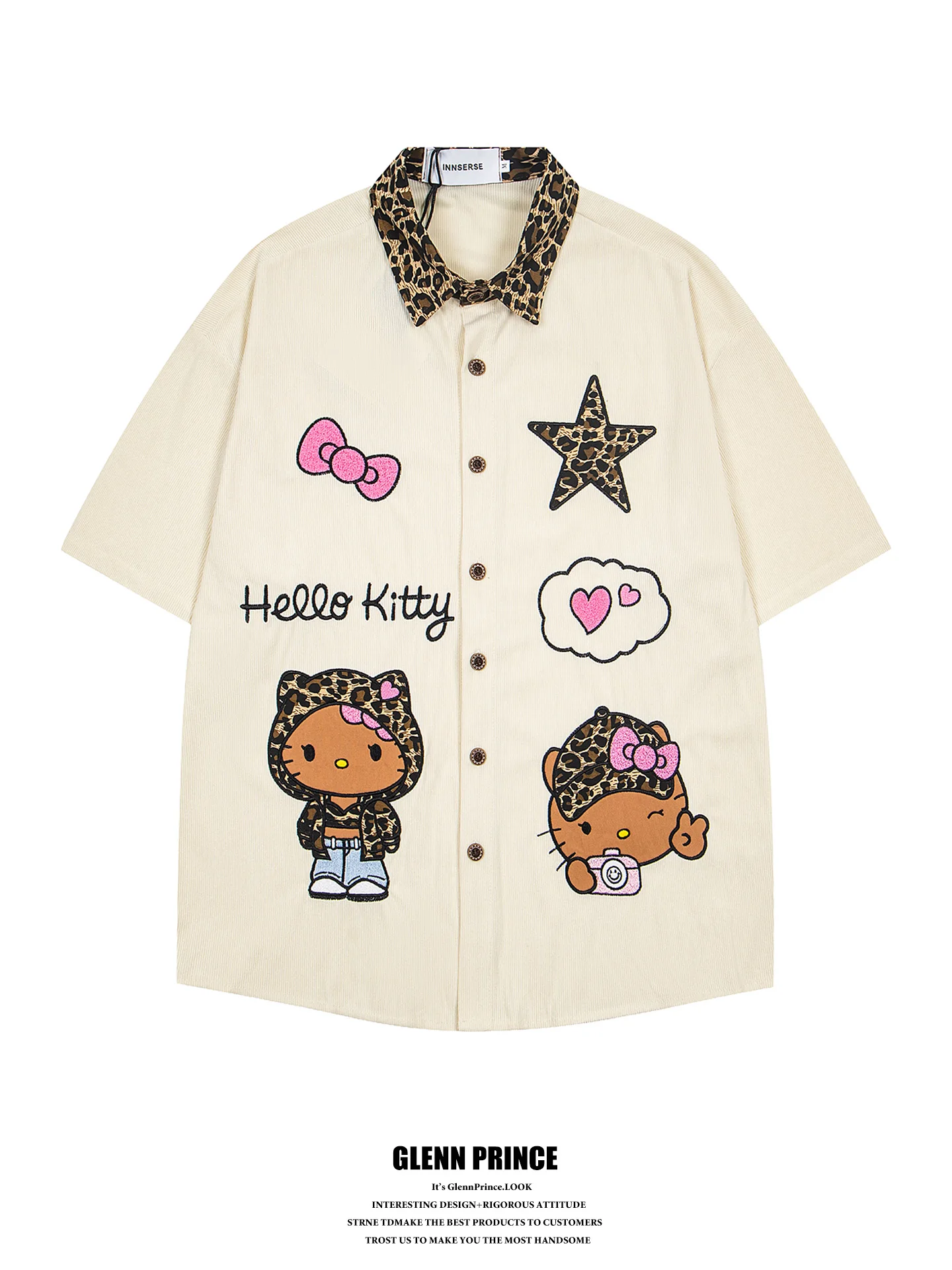 GPstudio American Retro Embroidered Leopard Print Kitty Short Sleeve Corduroy Shirt Men's Trendy Brand Top
GPstudio American Retro Embroidered Leopard Print Kitty Short Sleeve Corduroy Shirt Men's Trendy Brand Top