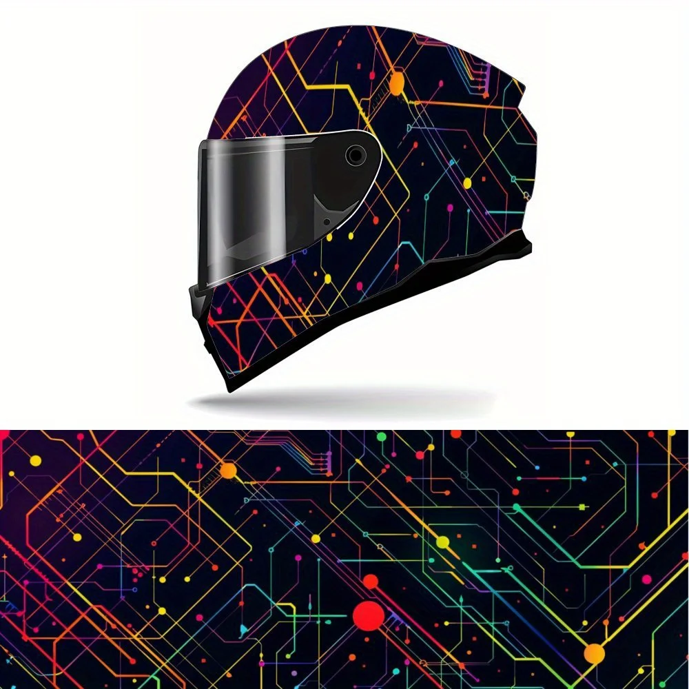 Lively Electronic Energy Line Design Full Helmet Vinyl Wrap Sticker, Motorcycle Helmet Racing Graphic Decal, Waterproof Self-adh
Lively Electronic Energy Line Design Full Helmet Vinyl Wrap Sticker, Motorcycle Helmet Racing Graphic Decal, Waterproof Self-adh