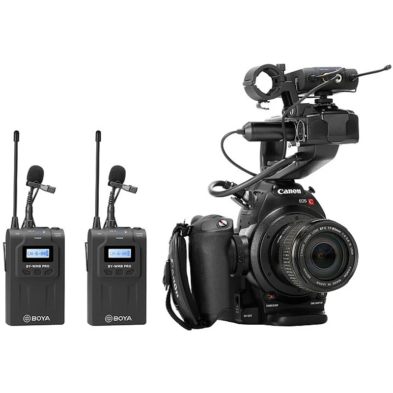 BY-WM8 Pro-K2 Профессиональная UHF двухканальная петличная Беспроводная микрофонная система с ЖК-экраном
BY-WM8 Pro-K2 Профессиональная UHF двухканальная петличная Беспроводная микрофонная система с ЖК-экраном