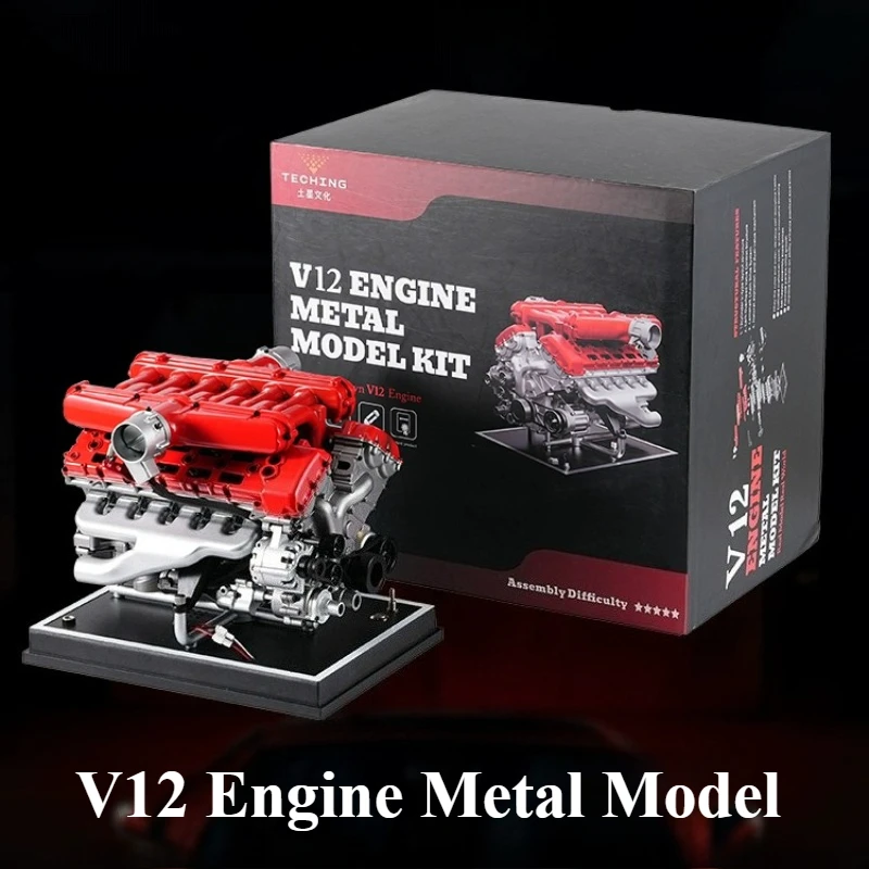 TECHING V12 Engine Model DIY Kit DM109 Metal Assembly Engine Mechanical Toy 800+ Parts
TECHING V12 Engine Model DIY Kit DM109 Metal Assembly Engine Mechanical Toy 800+ Parts