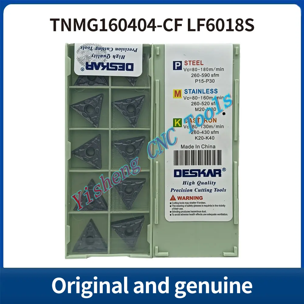 DESKAR 100% Original TNMG160404-CF TNMG160404-DK LF3018 LF6018S CNC cutting tool indexable threading carbide insert
DESKAR 100% Original TNMG160404-CF TNMG160404-DK LF3018 LF6018S CNC cutting tool indexable threading carbide insert