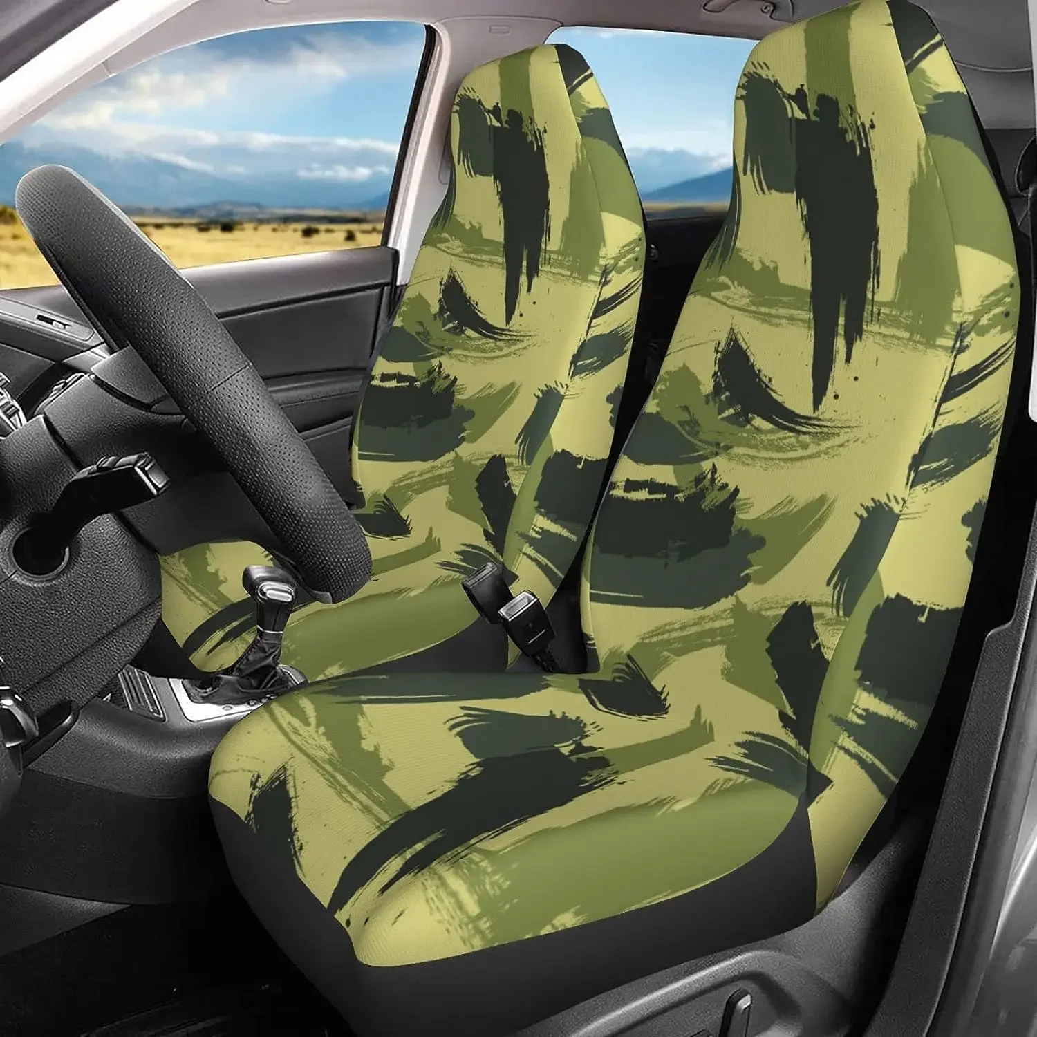 Green CamSolomon pattern universal car seat covers, vehicle front seat protector, suitable for automobi SUV
Green CamSolomon pattern universal car seat covers, vehicle front seat protector, suitable for automobi SUV