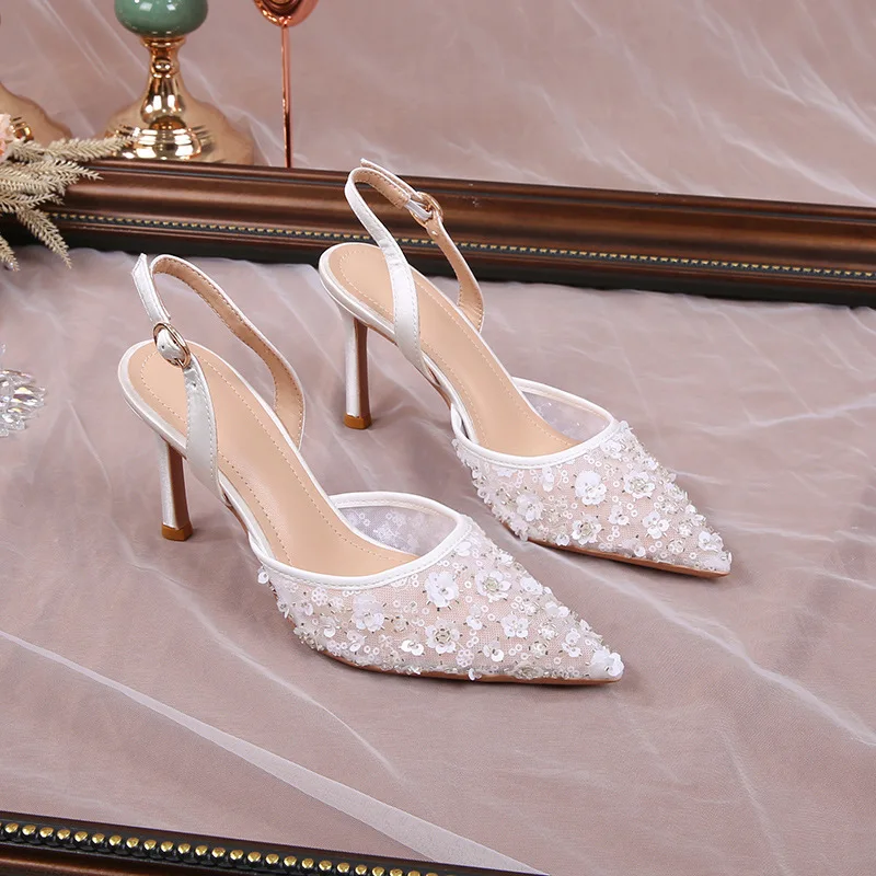 Women Shoes Fashion Bling Flower High Heeled Sandals for Woman Exquisite Pointed Tip Casual Shoes Designer Shoes Sandalias Mujer
Women Shoes Fashion Bling Flower High Heeled Sandals for Woman Exquisite Pointed Tip Casual Shoes Designer Shoes Sandalias Mujer