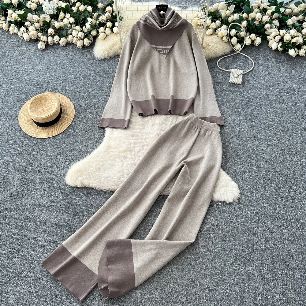 Two Pieces Women Pant Sets Patchwork Matching Sets Round Neck Long Sleeve Up High Waist Pants Slight Strech Casual 2025 Summer
Two Pieces Women Pant Sets Patchwork Matching Sets Round Neck Long Sleeve Up High Waist Pants Slight Strech Casual 2025 Summer