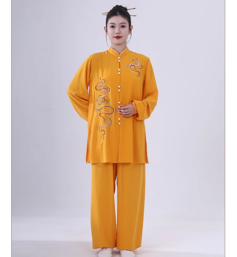 Pearl cotton Tai Chi uniform with embroidered martial arts training clothing for both men and women
Pearl cotton Tai Chi uniform with embroidered martial arts training clothing for both men and women
