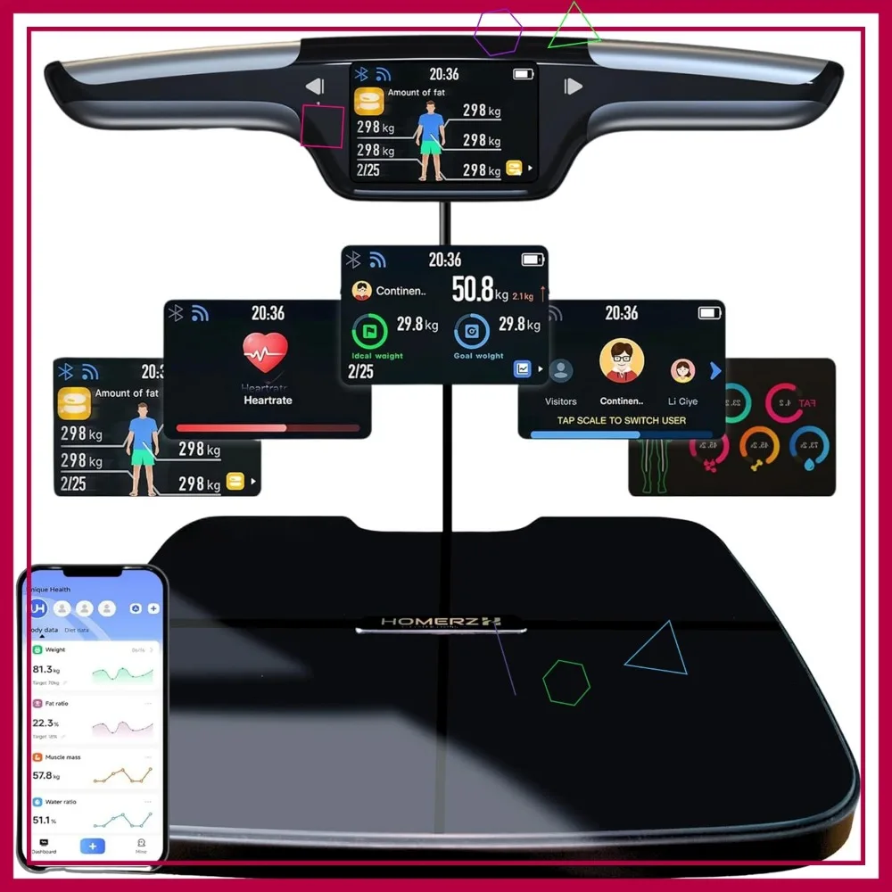 WiFi Smart Scale with BMI, Body Fat, Muscle Mass - Advanced Biometric Analyzer
WiFi Smart Scale with BMI, Body Fat, Muscle Mass - Advanced Biometric Analyzer