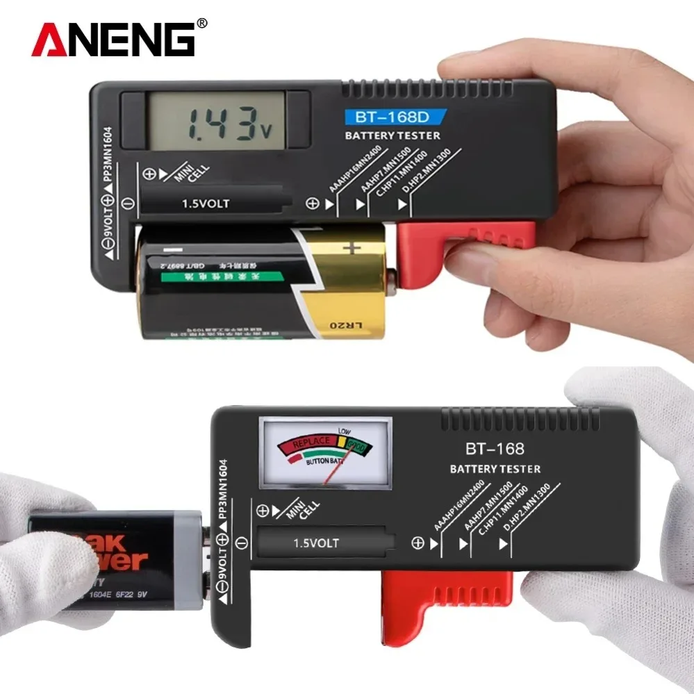 Battery Tester ANENG BT-168/ BT-168D Digital Capacity Checkered Charge Indicador de Bateria Diy Electronic Test Equipment Tools
Battery Tester ANENG BT-168/ BT-168D Digital Capacity Checkered Charge Indicador de Bateria Diy Electronic Test Equipment Tools