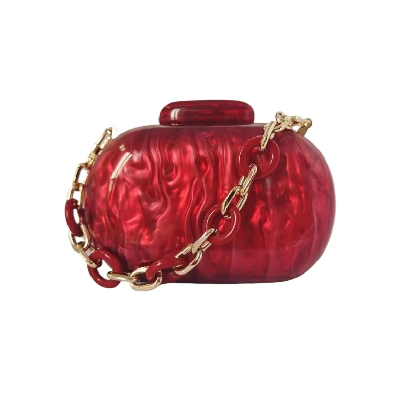 Fashionable Oval Acrylic Evening Bag for Women Marble Acrylic Box Clutches Bag with Two Chains Female Party Prom Phone Purse
Fashionable Oval Acrylic Evening Bag for Women Marble Acrylic Box Clutches Bag with Two Chains Female Party Prom Phone Purse