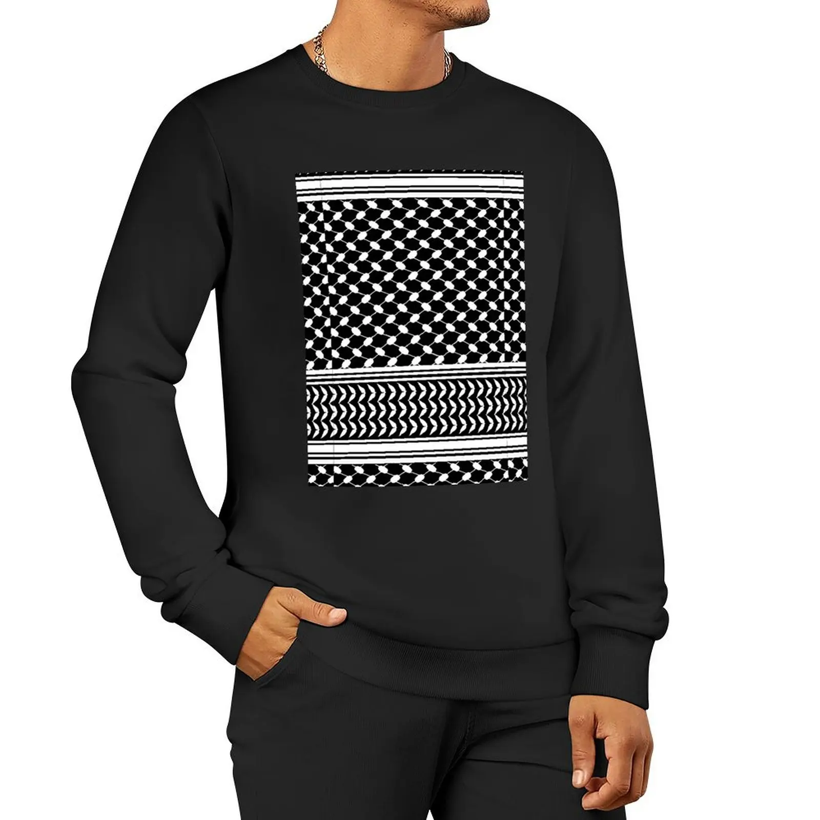 Black Kufiya Middle Eastern Pullover Hoodie korean style clothes streetwear men new sweatshirts
Black Kufiya Middle Eastern Pullover Hoodie korean style clothes streetwear men new sweatshirts