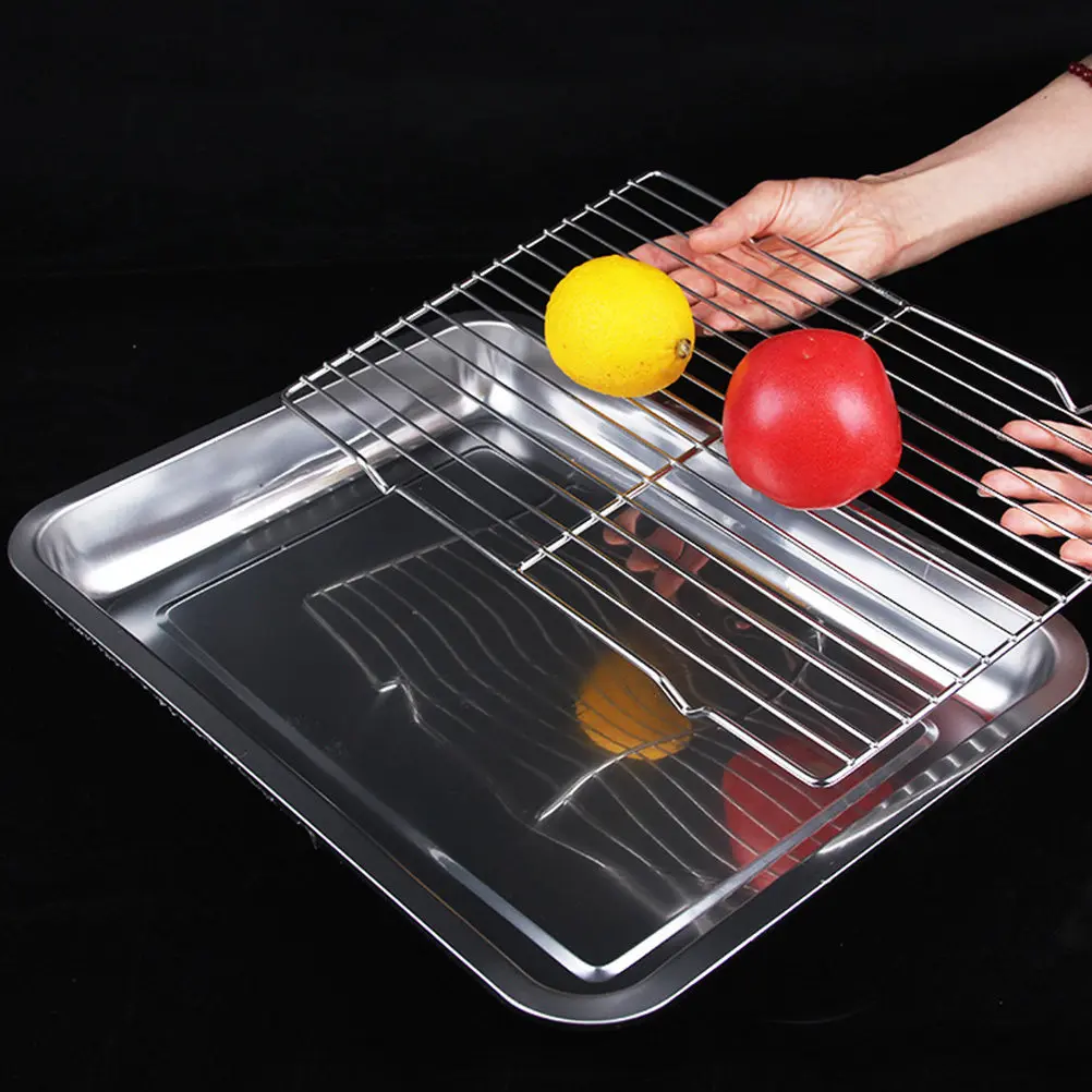 Набор из 1 подставки для слива масла из нержавеющей стали, простой дизайн, поднос для подачи жареных продуктов, для хранения закусок и фруктов, для домашнего использования на кухне
Набор из 1 подставки для слива масла из нержавеющей стали, простой дизайн, поднос для подачи жареных продуктов, для хранения закусок и фруктов, для домашнего использования на кухне