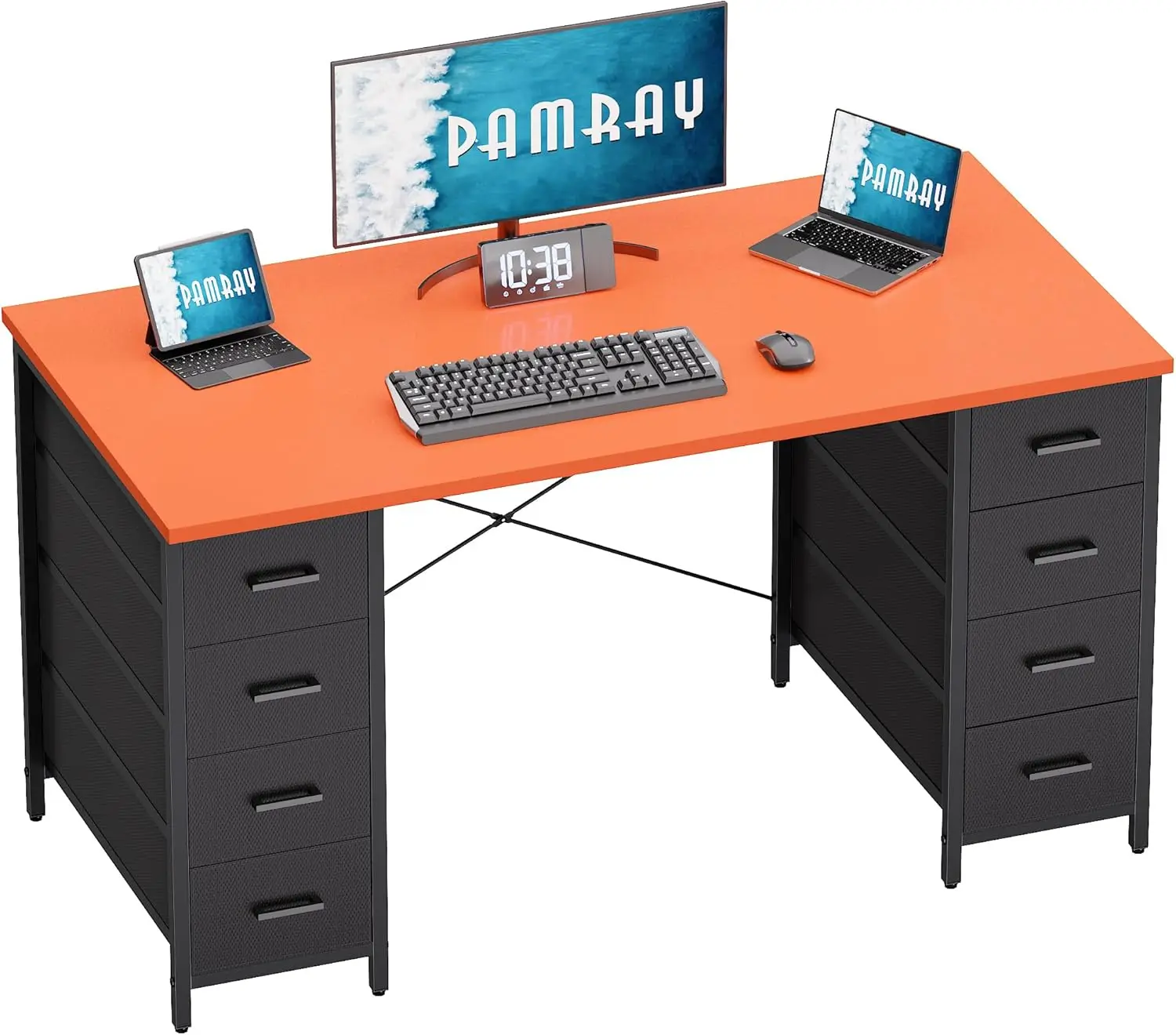 47 Inch Computer Desk with 8 Fabric Drawers PC Gaming Desk Home Office Study Work Writing Table for Bedroom Orange
47 Inch Computer Desk with 8 Fabric Drawers PC Gaming Desk Home Office Study Work Writing Table for Bedroom Orange