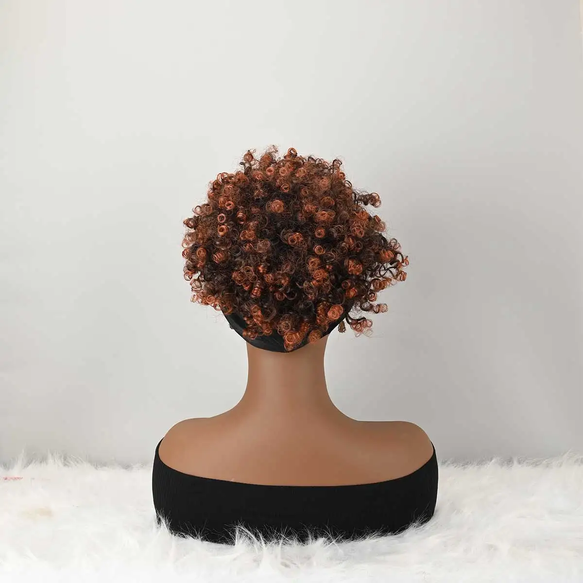 Headband Wig Curly Headband Wig With Bangs For Women Synthetic Afro Curly Hair Wig With Headband Attached Short Kinky Curly Afro High Puff With Bangs Stripes Short Red Curly Wigs with Bangs for Women, Natural Wavy Synthetic Wig, Fluffy Pixie Cut
Headband Wig Curly Headband Wig With Bangs For Women Synthetic Afro Curly Hair Wig With Headband Attached Short Kinky Curly Afro High Puff With Bangs Stripes Short Red Curly Wigs with Bangs for Women, Natural Wavy Synthetic Wig, Fluffy Pixie Cut