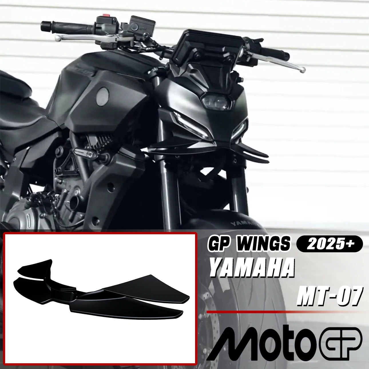 For YAMAHA MT-07 2025 Wind Wing Aerodynamics Fairing Winglets MT07 2025 GP WING Motorcycle Front Spoiler Lower spoiler Front Lip
For YAMAHA MT-07 2025 Wind Wing Aerodynamics Fairing Winglets MT07 2025 GP WING Motorcycle Front Spoiler Lower spoiler Front Lip