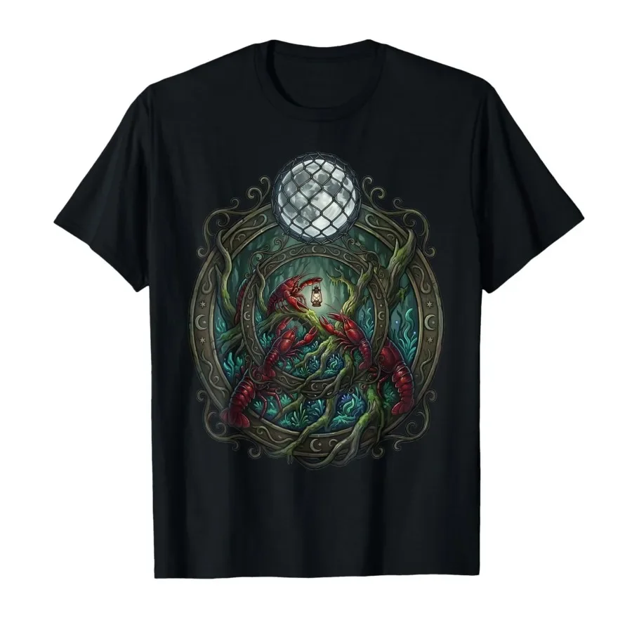 Three Crawfish Moon Forest Space Retro T-shirt For Men Women 100% Cotton T Shirts Short Sleeve Tops 0427-1
Three Crawfish Moon Forest Space Retro T-shirt For Men Women 100% Cotton T Shirts Short Sleeve Tops 0427-1