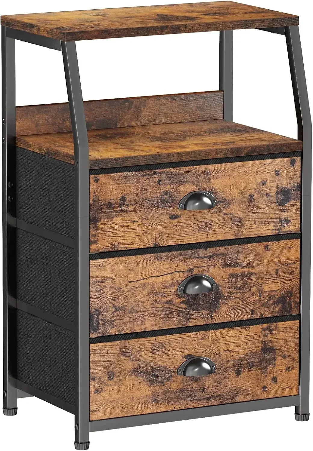 Nightstand with 3 Drawers and 2-Tier Shelf, Fabric Small Dresser Organizer Vertical Storage Tower for Bedroom, Closet, Hallway,
Nightstand with 3 Drawers and 2-Tier Shelf, Fabric Small Dresser Organizer Vertical Storage Tower for Bedroom, Closet, Hallway,
