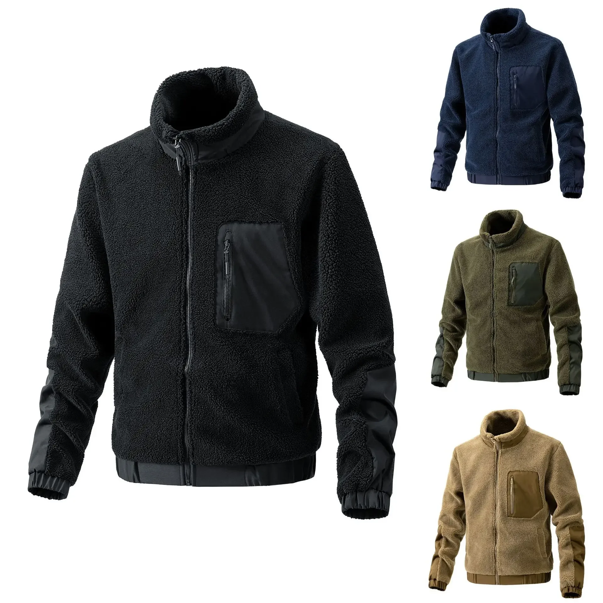 Winter Men Outdoor Sweater Lamb Fleece Submachine Jackets Men's Casual Stand-up Collar Jackets Thick Warm Bomber Military Coats
Winter Men Outdoor Sweater Lamb Fleece Submachine Jackets Men's Casual Stand-up Collar Jackets Thick Warm Bomber Military Coats