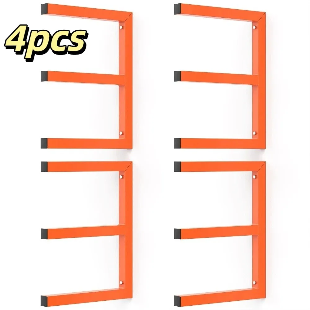 Wood Metal Combined Wall Mounted Storage Shelf Wood Style Shelf Board Sturdy Metal Frame Multifunctional Wall Display Rack