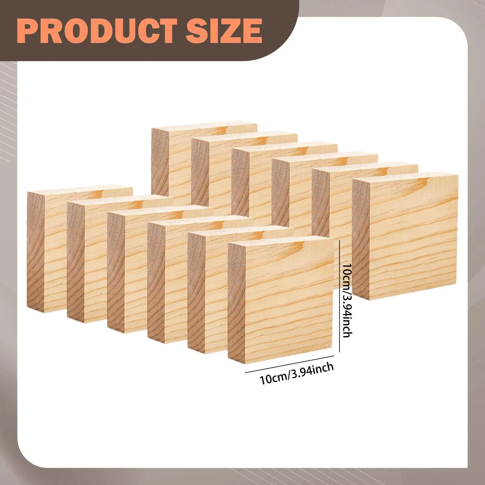 12 Pieces Wooden Blocks for Crafts Board for Handmade Arts Crafts Square 4x4 Inches Building Blocks for Carving Painting
12 Pieces Wooden Blocks for Crafts Board for Handmade Arts Crafts Square 4x4 Inches Building Blocks for Carving Painting