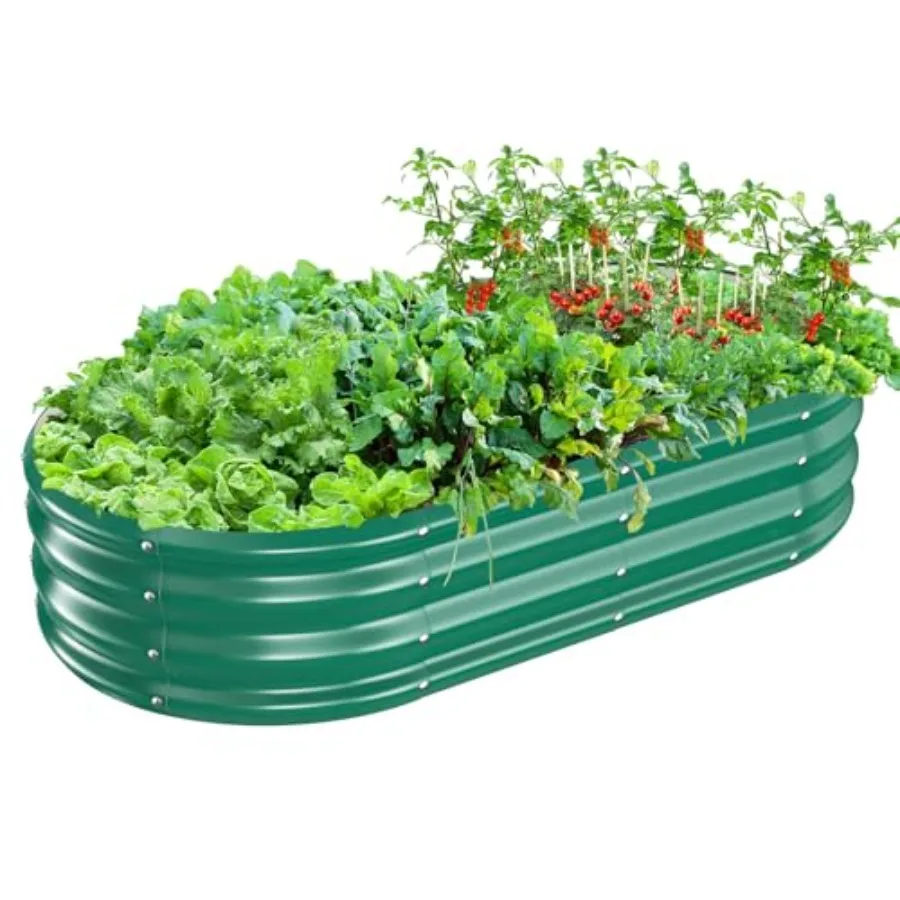 Oval Galvanized Planter Box, Metal Raised Garden Bed - 0.8MM Thick- Ideal for Outdoor Gardening and Planting of Vegetables Flow
Oval Galvanized Planter Box, Metal Raised Garden Bed - 0.8MM Thick- Ideal for Outdoor Gardening and Planting of Vegetables Flow