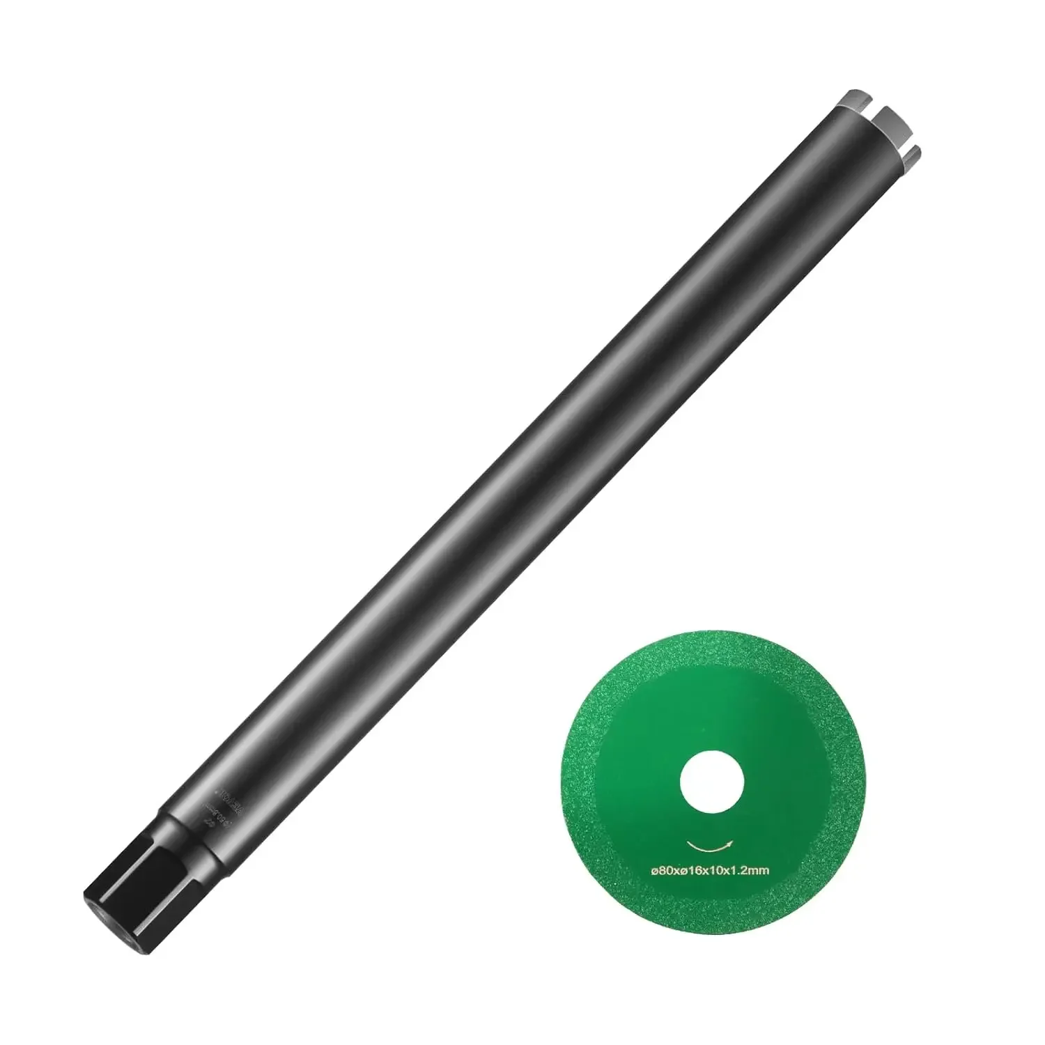 Core Drill Bit, 2" Wet Diamond Core Drill Bits, 14" Drilling Depth Concrete Core Drill Bit with Saw Blade, 1-1/4"-7 Inner Thread
Core Drill Bit, 2" Wet Diamond Core Drill Bits, 14" Drilling Depth Concrete Core Drill Bit with Saw Blade, 1-1/4"-7 Inner Thread