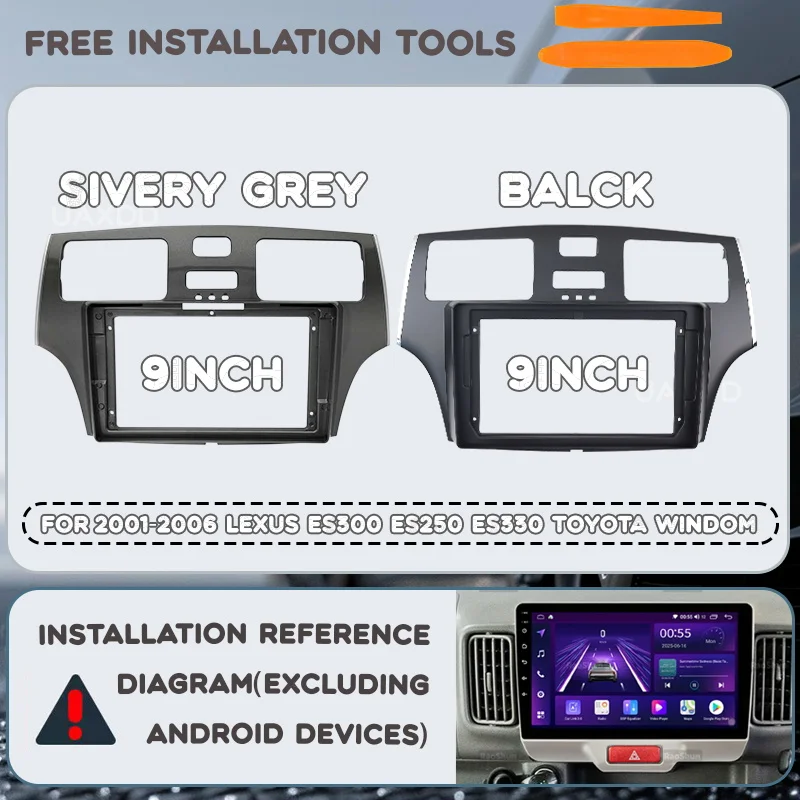 Для Lexus ES300 ES250 ES330 2001-2006 годов и Toyota Windom: 9-дюймовая рамка для Android-магнитолы, адаптер, CAN-бокс, комплект для установки в салон, центральная панель.
Для Lexus ES300 ES250 ES330 2001-2006 годов и Toyota Windom: 9-дюймовая рамка для Android-магнитолы, адаптер, CAN-бокс, комплект для установки в салон, центральная панель.