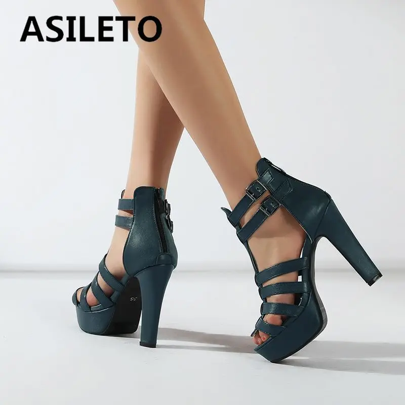 ASILETO Design Women Sandals Peep Toe Chunky Heels 11.5cm Platform 3.5cm Zipper Buckle T-Strap Big Size 48 49 50 Dating Shoes
ASILETO Design Women Sandals Peep Toe Chunky Heels 11.5cm Platform 3.5cm Zipper Buckle T-Strap Big Size 48 49 50 Dating Shoes