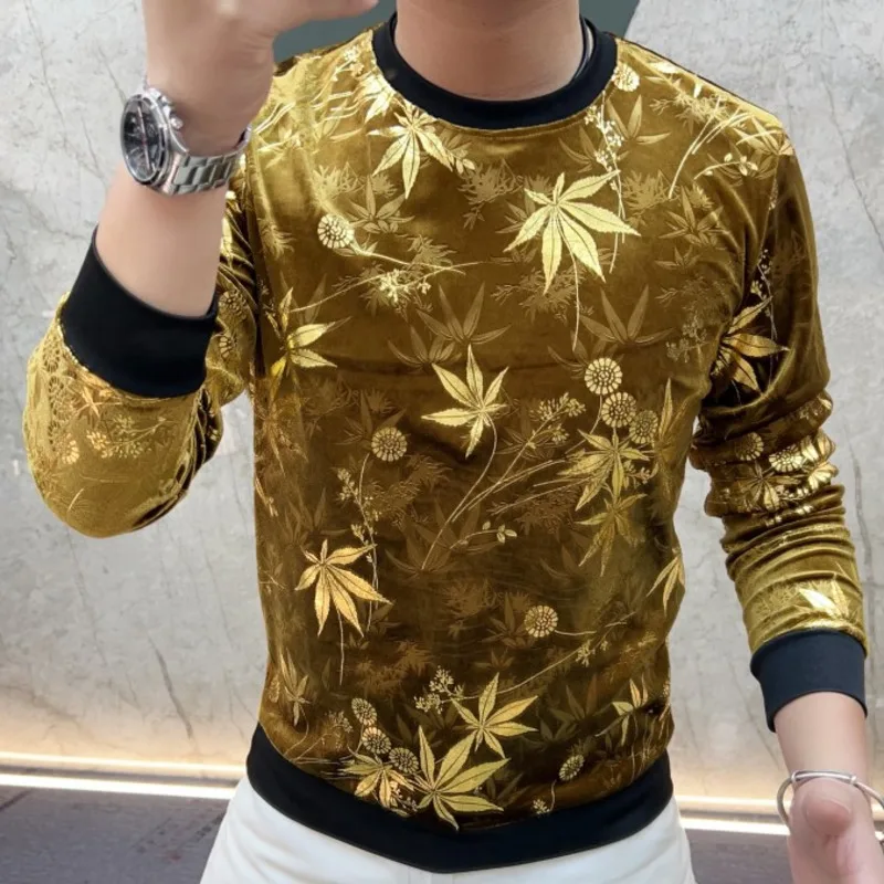 Осенняя европейская версия, мужская бархатная австралийская бархатная золотая толстовка с круглым вырезом, мужские футболки, забавные футболки Poleras Hombre 2025
Осенняя европейская версия, мужская бархатная австралийская бархатная золотая толстовка с круглым вырезом, мужские футболки, забавные футболки Poleras Hombre 2025