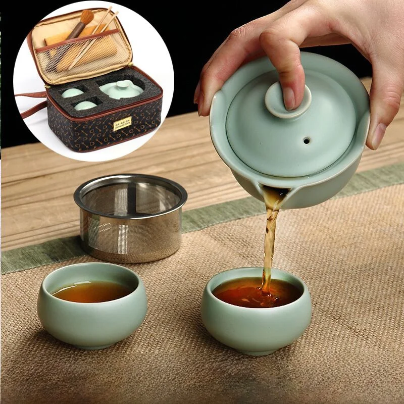 Ceramic Gongfu Tea Set One Pot Two Cups Travel Friendly Dry Pounding Tea Table Car Mounted Tea Set Dehua Origin Porcelain
Ceramic Gongfu Tea Set One Pot Two Cups Travel Friendly Dry Pounding Tea Table Car Mounted Tea Set Dehua Origin Porcelain