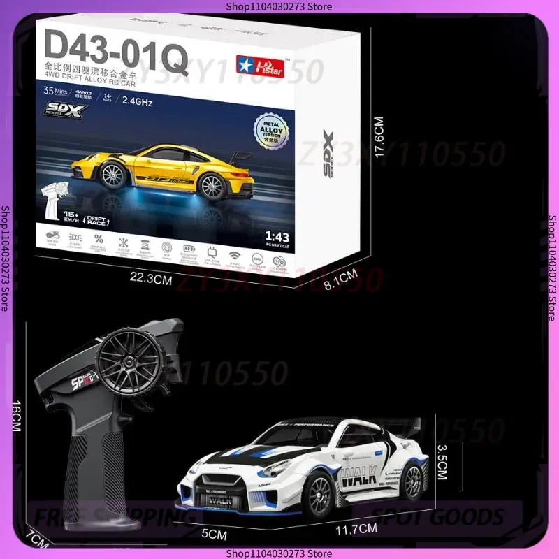 Новый продукт 1:43RC 4wd автомобиль из дрифтового сплава с гироскопом из сплава с дистанционным управлением, игрушечный автомобиль в подарок для детей и мальчиков.
Новый продукт 1:43RC 4wd автомобиль из дрифтового сплава с гироскопом из сплава с дистанционным управлением, игрушечный автомобиль в подарок для детей и мальчиков.