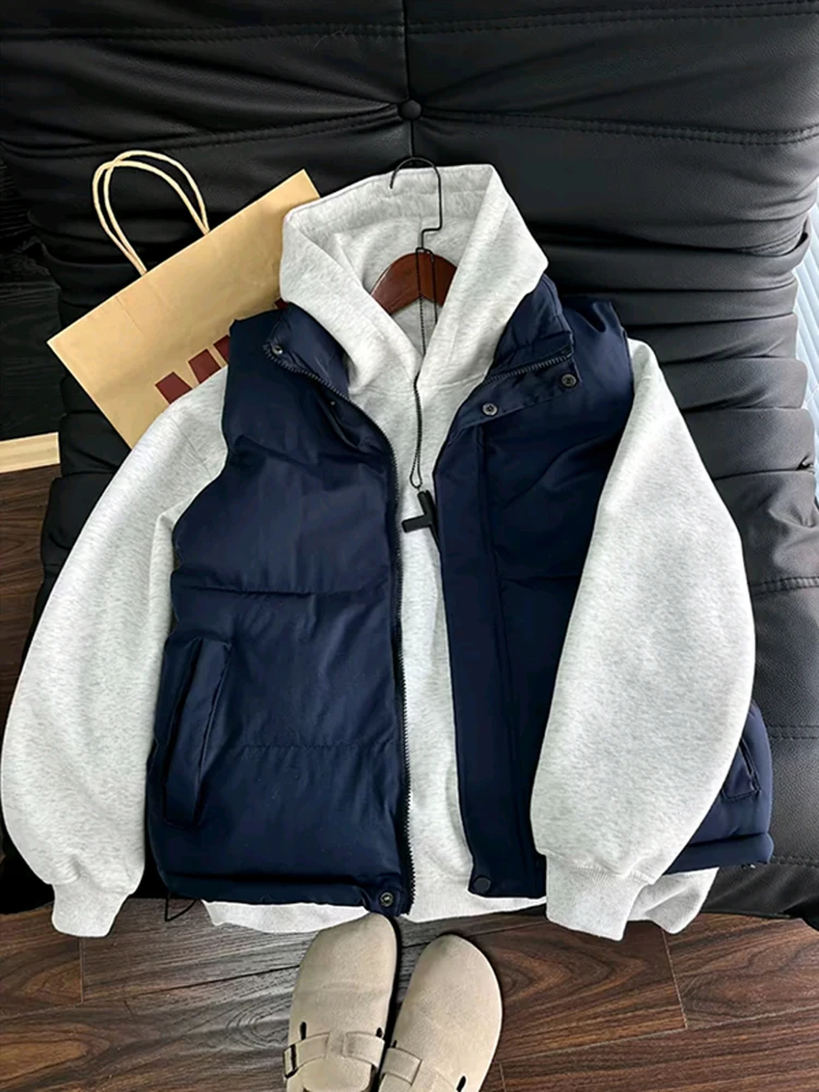 Thiened Cotton Vest Men's Sle Stand Collar Warmth Adding oulder Pad No Sve Winter Outerwear Two-Piece Set Workwear
Thiened Cotton Vest Men's Sle Stand Collar Warmth Adding oulder Pad No Sve Winter Outerwear Two-Piece Set Workwear