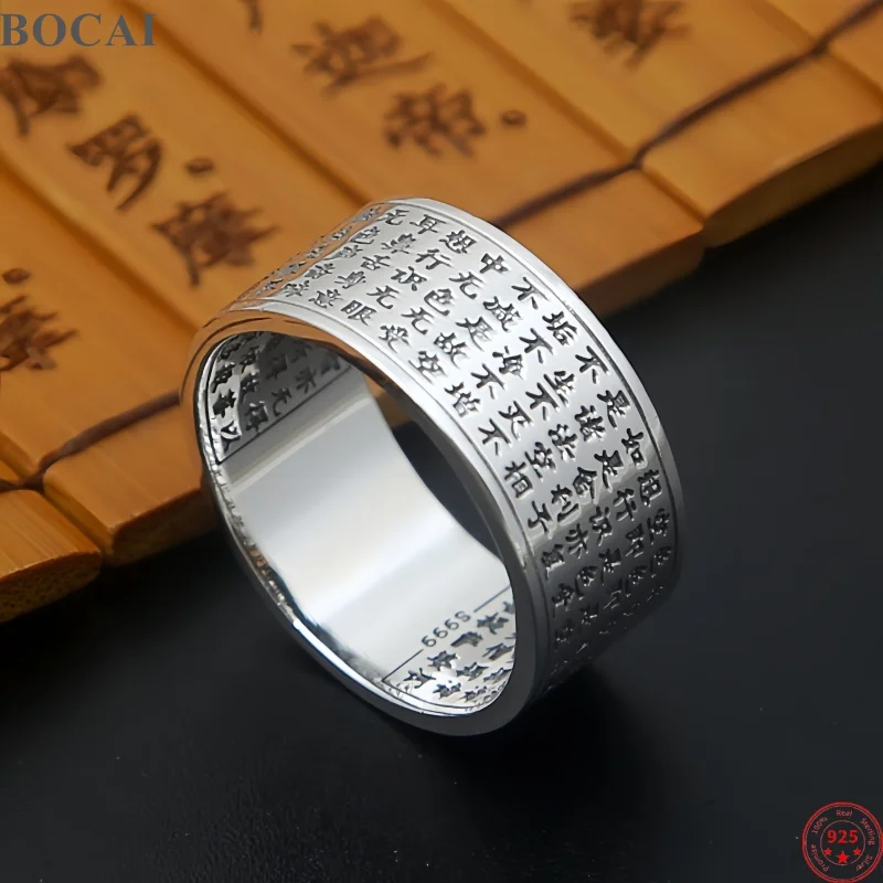 BOCAI New S925 Silver Jewelry Accessories Personalized Fashion Punk Men and Women Rings Good Luck Rotation Birthday Gifts
BOCAI New S925 Silver Jewelry Accessories Personalized Fashion Punk Men and Women Rings Good Luck Rotation Birthday Gifts