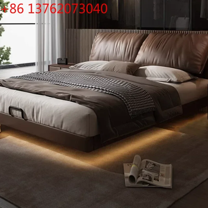 Ergonomic Lights Double Bed Simple Black Soft Modern Japanese Double Beds Luxury Space Saving Salon Muebles Unique Furniture
Ergonomic Lights Double Bed Simple Black Soft Modern Japanese Double Beds Luxury Space Saving Salon Muebles Unique Furniture