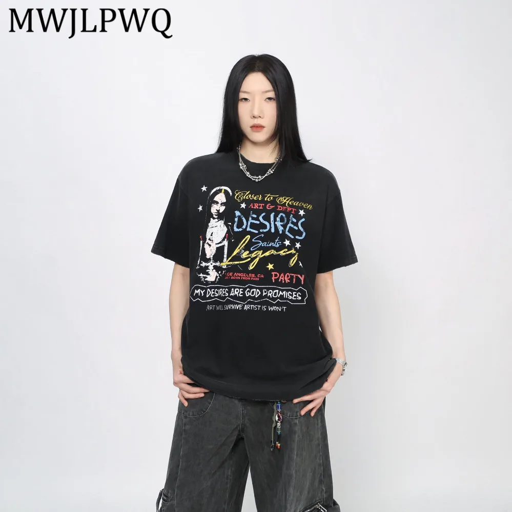 MWJLPWQ Vintage Street Style American Short Sleeve T-Shirt For Men Summer Trendy Loose Design Print Couple's Niche Tops 14473
MWJLPWQ Vintage Street Style American Short Sleeve T-Shirt For Men Summer Trendy Loose Design Print Couple's Niche Tops 14473