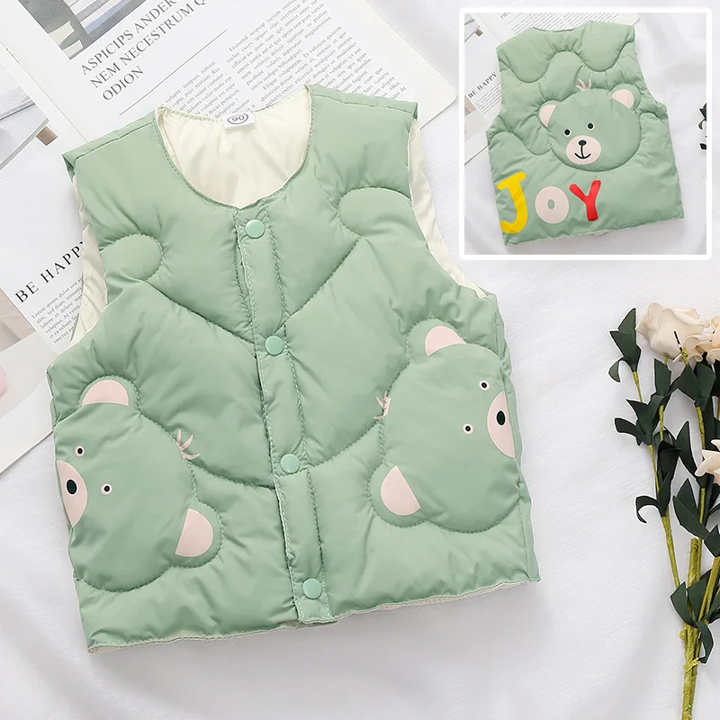 4 Color Cute Little Bear Cartoon Vest for Baby Boys Girls Clothes New Autumn Thick Warm Waistcoat Sleeveless Kids Jacket Outwear
4 Color Cute Little Bear Cartoon Vest for Baby Boys Girls Clothes New Autumn Thick Warm Waistcoat Sleeveless Kids Jacket Outwear