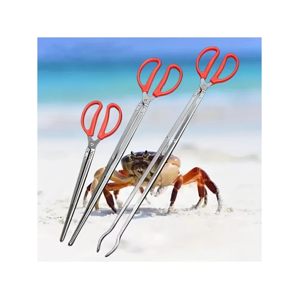 1pc Stainless Steel Multifunctional Crab and Lobster Clip with Non-Slip Reinforced Grip for Kitchen Cooking and Barbecue
1pc Stainless Steel Multifunctional Crab and Lobster Clip with Non-Slip Reinforced Grip for Kitchen Cooking and Barbecue