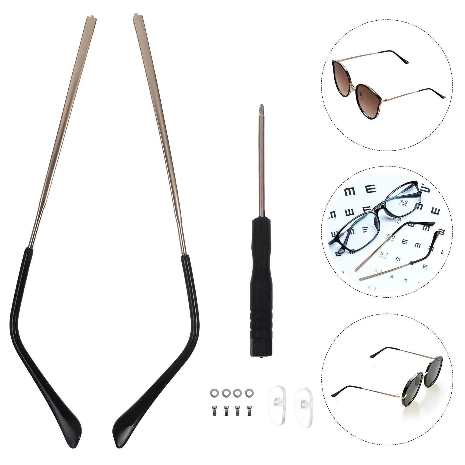 1 Pair Universal Metal Glasses Replacement Temple Eyeglass Repair Legs Parts Strong Non-Bending Comfortable Ear Pressure Relief
1 Pair Universal Metal Glasses Replacement Temple Eyeglass Repair Legs Parts Strong Non-Bending Comfortable Ear Pressure Relief